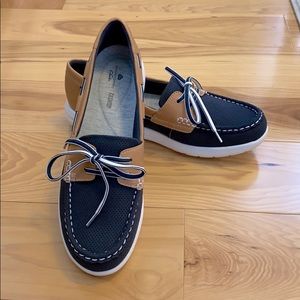 Cloudsteppers by Clark’s Navy Boat Shoes